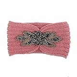 Bohemia Headband, WuyiMC Women Diamond Knitting Handmade Keep Warm Hairband (Pink)
