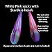 Speevers Sock Poi Set for Beginners and Professionals - Non Stretch Super Soft Net 5 Colors Available - LED Light Show - LED Juggling Ball Props
