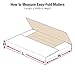Aviditi White Easy-Fold Mailing Boxes, 24 x 18 x 2 Inches, Pack of 50, Crush-Proof, for Shipping, Mailing and Storing