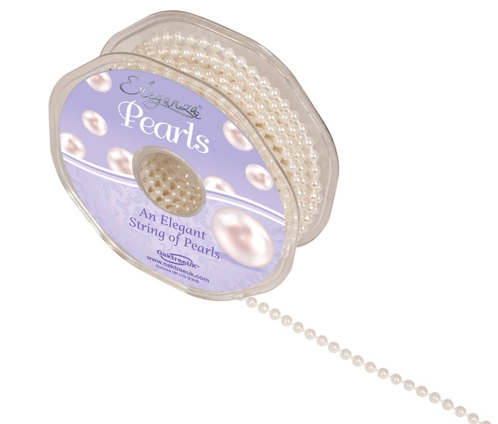 Eleganza Pearl Bead String 4mm x 10m Ivory No. 61, 0.3x0.3x1.05 cm
