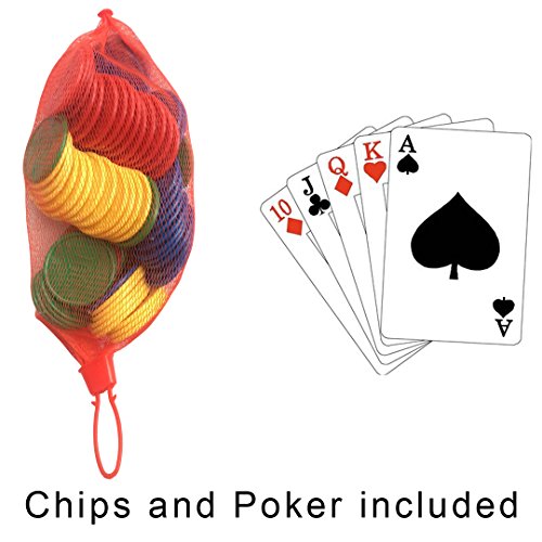 image for Inflatable Rafts Pool Loungers Floats Mat with Poker and Chips For Poo