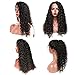 Brazilian Water Wave Lace Frontal Wigs Human Hair for 22 Inch Black Women Lace Front Wig with Baby Hair Pre Plucked 150% Density Glueless 13x4 Remy Virgin Hair Water Wave Human Hair Lace Frontal Wig