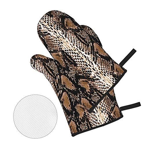 51sZWyth7aL Juego de Manoplas y Porta ollas para Horno,Patrón de diseño de Fondo de Serpiente,Guantes y agarraderas Resistentes al… Juego de Manoplas y Porta ollas para Horno,Patrón de diseño de Fondo de Serpiente,Guantes y agarraderas Resistentes al… - Imagen 4