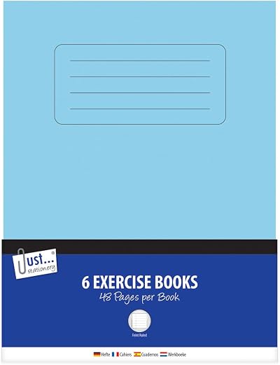 Just Stationery 48 Page Exercise Books Pack of 6 3248