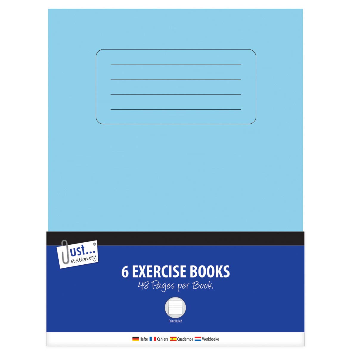 Just stationery 48 Page Exercise Books (Pack of 6) 3248