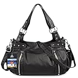 Vbiger Leather Handbags 2 Front Zippers Handbags And Purses For Women