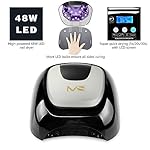 MelodySusie - 48W LED Nail Dryer - Nail Lamp Quick Curing  LED Gel Nail Polish Professionally and Safely as Manicure Beauty Salon - With Timer Setting 5s/20s/30s (Classic Black)