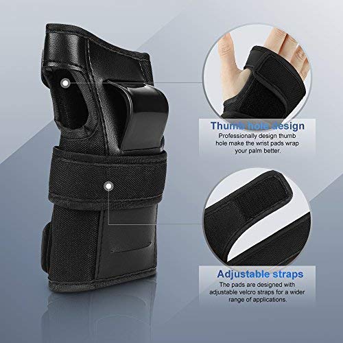 IPSXP Knee Pads Set, Protective Gear for Kid Children Teenager Adult with Knee Elbow Wrist Pads for Rollerblading, Skating, Skateboard, Scooter, Biking, Cycling (30-45 kg)