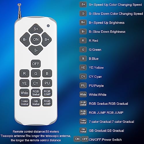 ledmo LED RGB Underwater Pool Lighting, PAR56 38W Recessed Housing (Replaces 300W Halogen Bulbs), IP68 Waterproof, Pool Lights with Remote Control 12V