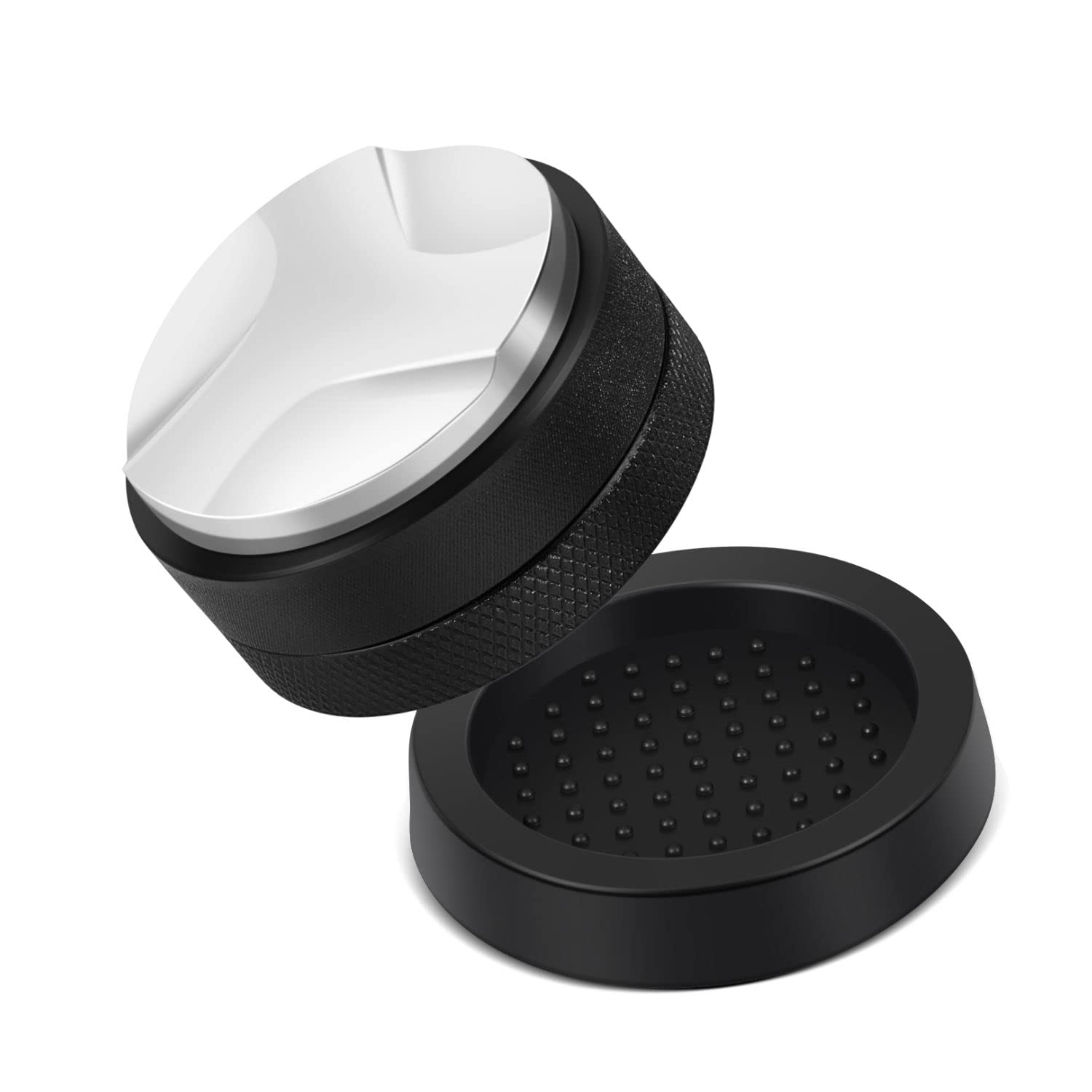 Flexzion Espresso Distribution Tool 58mm Coffee Leveler, Adjustable Depth and Universally Compatible Espresso Leveler for 58mm Portafilters and Espresso Machines