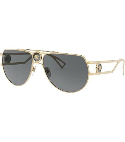 Versace VE 2252 100287 Gold & Black Metal Aviator Sunglasses Grey Lens Versace VE 2252 100287 , Buy Online at Gaffos.com main image 3