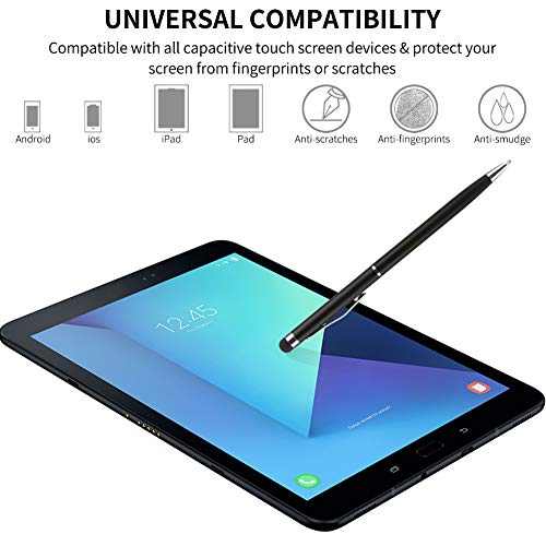 Stylus Pen, UROPHYLLA Stylus Pens for Touch Screens, 2 in 1 Capacitive Stylus Ballpoint Pen Stylus for iPad, Tablet, iPhone, Kindle, Samsung and Other Touch Screen Devices (Black-10Pack)