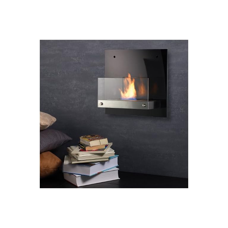 Carlo Milano Bioethanol Kamine: Bio-Ethanol Deko-Wandkamin mit Rückwand