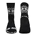 Vihir Men's Slipper Socks With Suede Non Slip Sole -Winter Knitted Non-Skid Home Warm Floor Socks Indoor Floor Stocking House