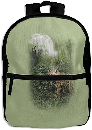 Knapsack School Forest Spirit Backpack With Slippery Zipper And Large Capacity Travel For Women Girls Teens Kids
