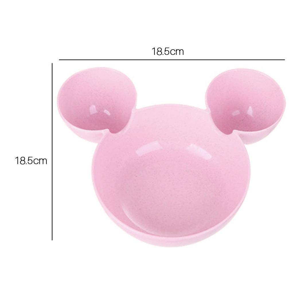 iuyem Kinder Nette Schüssel Sub Grid Geschirr Obstteller Cartoon Baby Boxen Pastaschüsseln