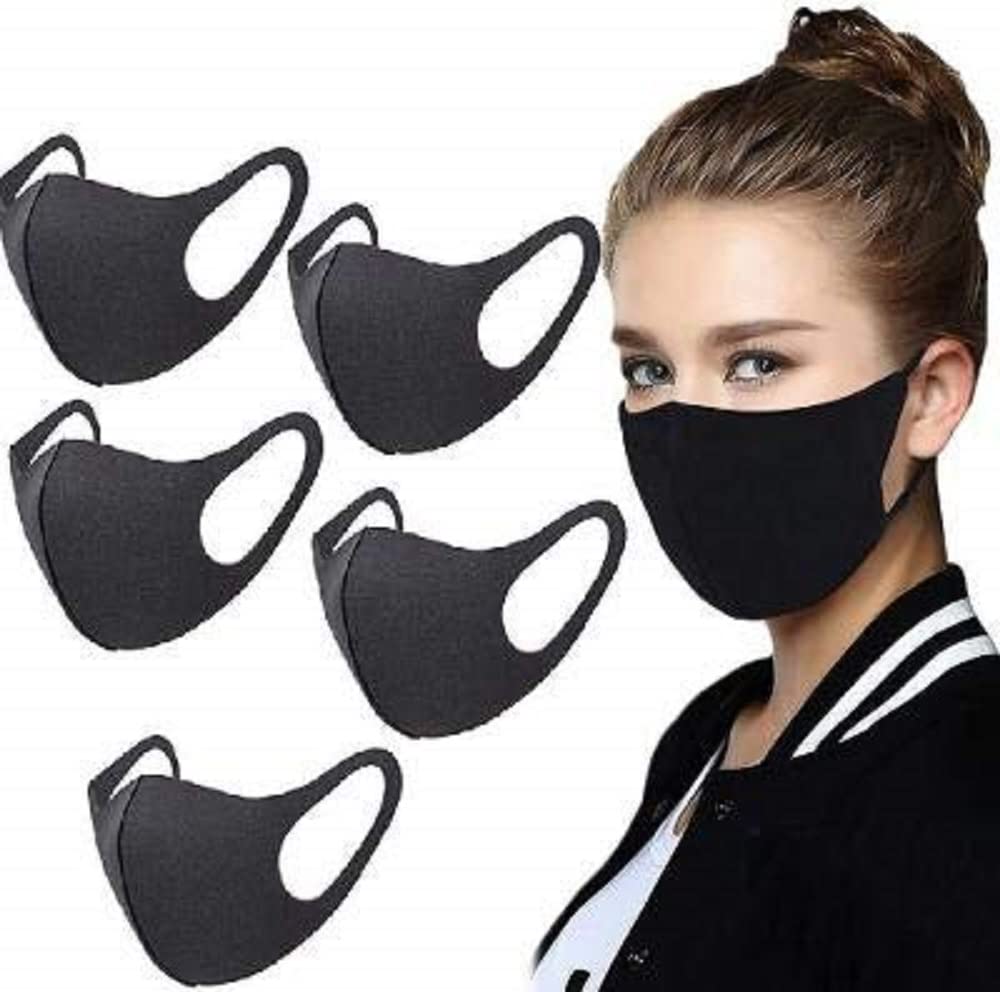 Boolavard 5PCAnti-dust Mouth Face_mask_Protect Bandana Balaclavas, Unisex Reusable Fashion Washable Cover