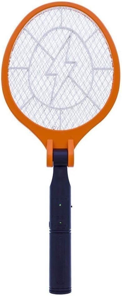 Koramzi F-9 Electric Mosquito Swatter, Bug Zapper,Mosquito Racket for Indoor and Outdoor Insect Control (Orange)