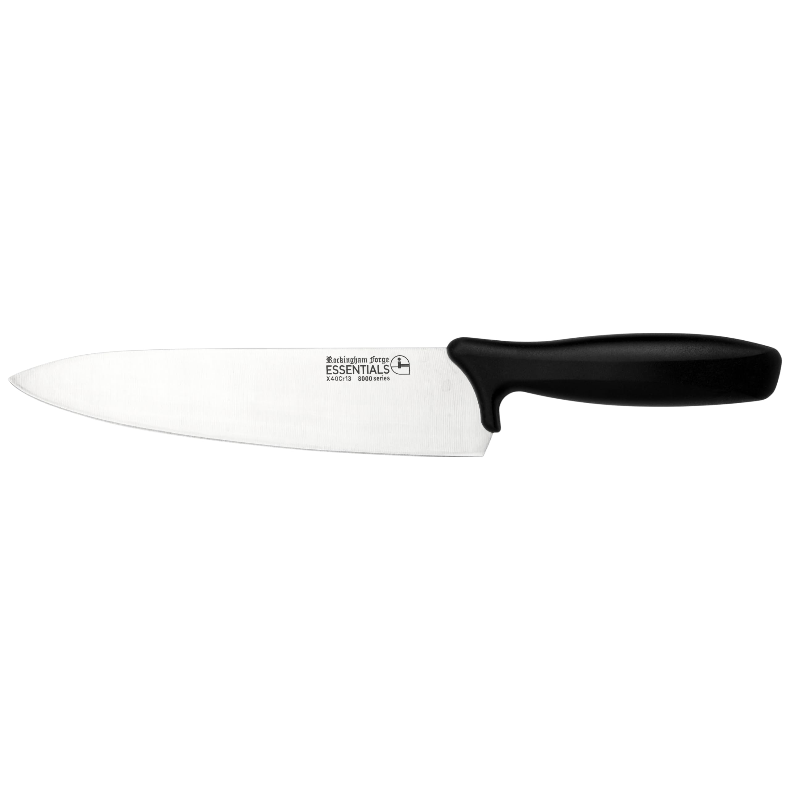 Rockingham Forge Range 20cm Chef's Knife - Lightweight Sharp Stainless Steel Kitchen Knives with Black Handle — image 1