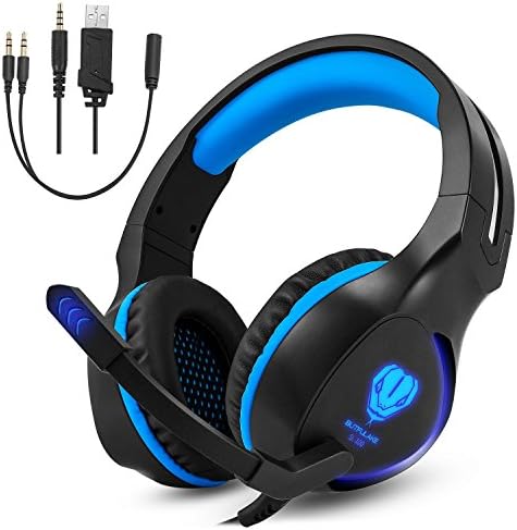 YN-X 3.5mm Gaming Headset with LED Lights and Volume Control use for PS4 Xbox ONE and Laptop PC Tablet Mobile Phone
