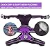 PoyPet No Pull Dog Harness, Reflective Comfortable Vest Harness with Front & Back 2 Leash Attachments and Easy Control Handle Adjustable Soft Padded Pet Vest for Small to Large Dogs (Purple,M)