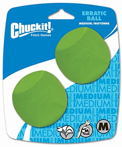 Chuckit! Medium Erratic Ball 2.5-Inch, 2-Pack
