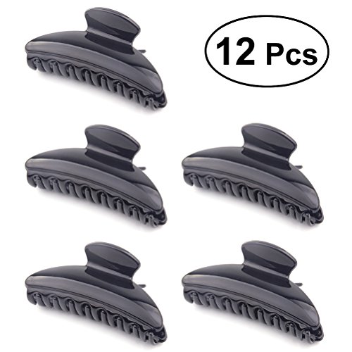Frcolor Jaw Hair Clip, No-Slip Hair Claw Clip Clamps Jaw Clips Hairgrip Strong Holding Power Hair Barrettes for Women and Girls, Pack of 12