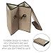 LightBiz Household Decorative Collapsible Jute Storage Box Drawer with Lids, 2 Pack, Khaki