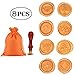 Wax Stamp Set, Aymayo 8 PCS Wax Seal Stamp Brass Heads and 1 PCS Wooden Handle, Arts & Crafts Vintage Adhesive Sealing Wax Stamp Kit with Gift Bag- Great Gift for a Friend or Yourself