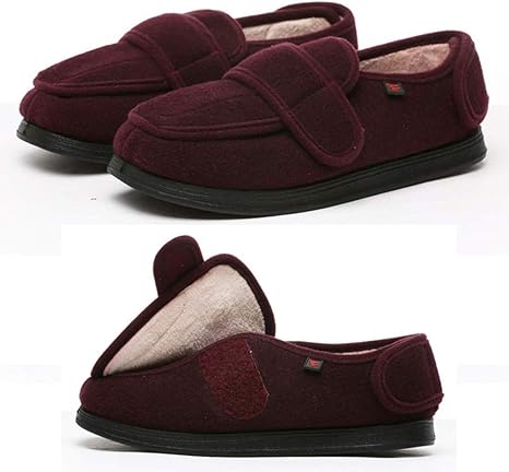 Amazon Co Jp 女性糖尿病靴エクストラワイド関節炎足底筋膜炎靴肥満通気性高齢者整形外科スリッパ痛風履物簡単にオフ Red1 37 シューズ バッグ