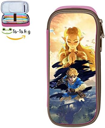 Yese Shop New style Custom Legend Zelda Multifunction Canvas Pencil Case Pink
