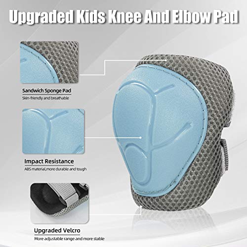 LANOVAGEAR Kids Helmet Knee Pads Ages 28, Adjustable Toddler Bike