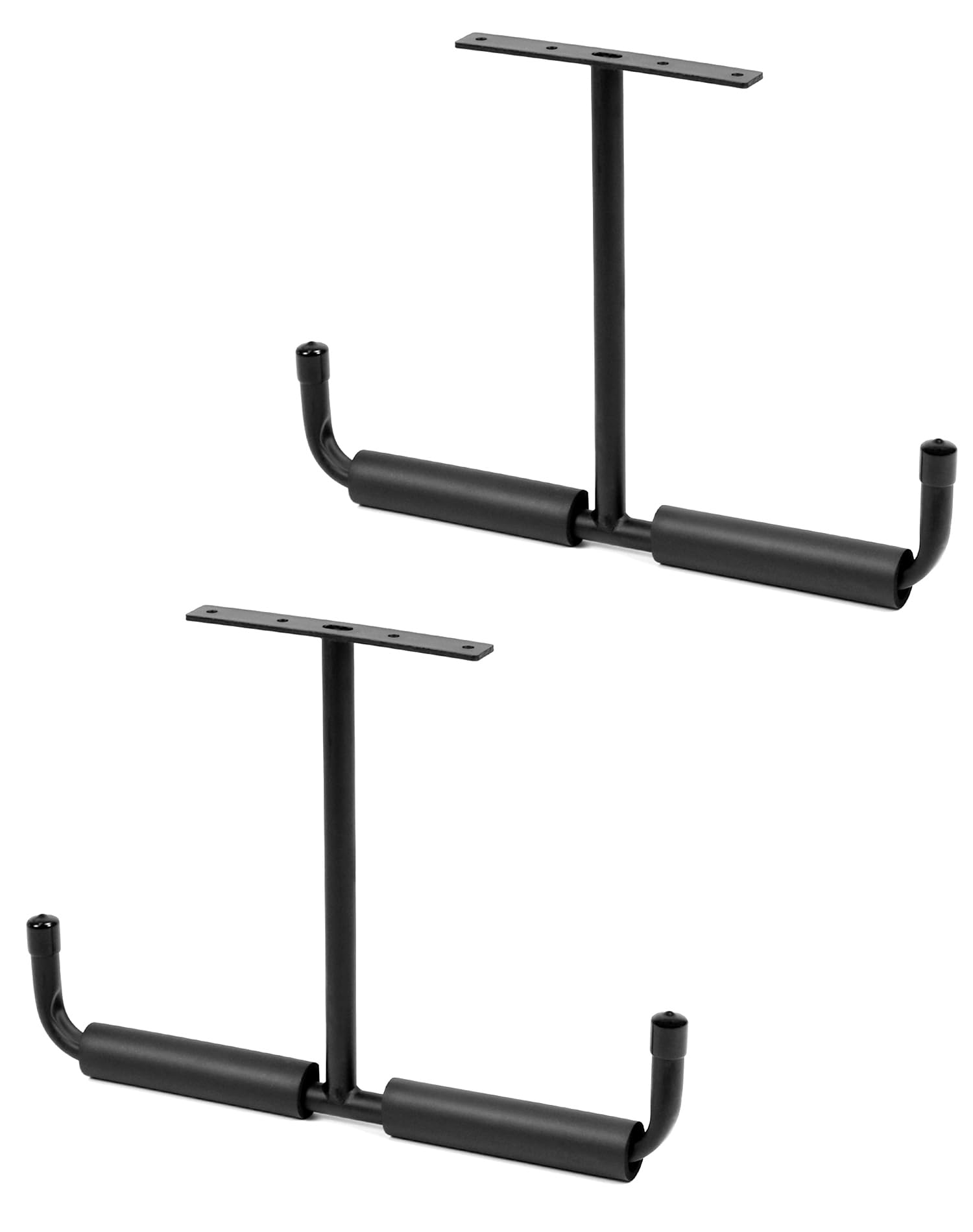 QWORK® 2 Pack Overhead Garage Hooks, Storage Hooks, for Hanging Fishing Rods, Pipe, Lumber