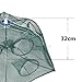 Portable Folded Fishing Net Fish Shrimp Minnow Crayfish Crab Baits Cast Mesh Trap automatic 6 sides 12 Holes