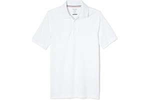 French Toast Unisex-Child Short Sleeve Moisture Wicking Stretch Sport Polo Shirt, School Uniforms for Kids and Teens