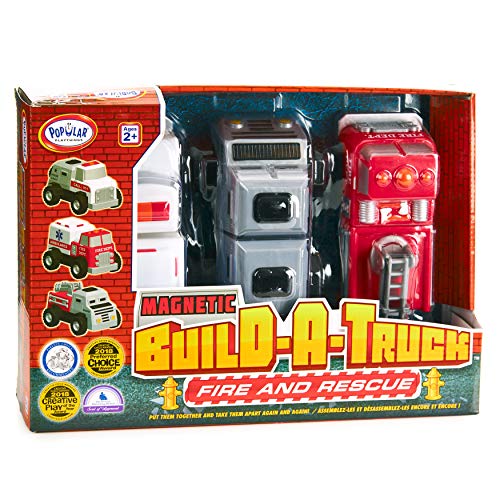 BuildATruck Fire and Rescue Toy Play Set, 6 Pieces