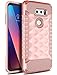 LG V30 Case, LG V35 ThinQ Case, LG V30 Plus Case OTOONE [Geometric Serise] Slim Dual Layer Heavy Duty Scratch Resistant Defender Protective Silicone Armor Case Cover for LG V30+ 2017 (Rose Gold)