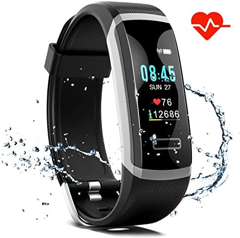 Akuti Fitness Tracker HR, Fitness Watch with Heart Rate Monitor, Activity Tracker, Sleep Monitor, Step Counter Calories Watch, IPX7 Waterproof Smart Wristband Pedometer
