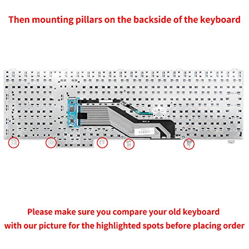 MACHENIKE Replacement Keyboard for Dell Latitude E5520 E5520m E5530 E6520 E6530 E6540 Precision M4600 M4700 M4800 M6600 M6700 M6800 Laptop Series Black EU Layout