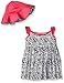 Gerber Little Girls' Toddler Two-Piece Sundress and Hat Set, Zebra, 4T