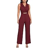 DeftSharp Women's Sexy Cocktail Party Clubwear Casual Working Rompers Long Dressy Jumpsuit