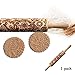 SeaHome Wooden Rolling Pins with Flower Embossing, Paisley Embossed Natural Wood Carved Snowflake Vine Plant Engraved Rolling Pin for Christmas Baking Cookies, Biscuits (38cm / 14.9