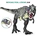 SIMREX Tyrannosaurus Rex Toy for Kids, Dinosaur Games for Children, Lifelike Dinosaur Model with Movable Jaw, T-Rex Character in the Movie - Green