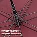 G4Free 62 Inch Large Automatic Open Golf Umbrella Extra Oversize Double Canopy Vented Windproof Stick Umbrellas Waterproof (Wine Red)