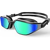 OLANRUN Swim Goggles, Unisex Adult Swimming Goggles for Men Women Youth - Anti Fog, Anti UV, No Leakage, HD Wider View