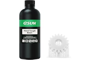 eSUN 405nm LCD 3D Printer Rapid Resin UV Curing Resin ABS-Like Rapid Resin Hard Tough Resin High Impact High Tough Photopolymer Resin for Photon UV Curing LCD 3D Printer, Plastic Bottle, 1000g White