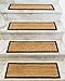 Natural Area Rugs - Seagrass Stair Tread, Beach Collection, Natural Fiber, Handmade & Latex Backed, Espresso 9