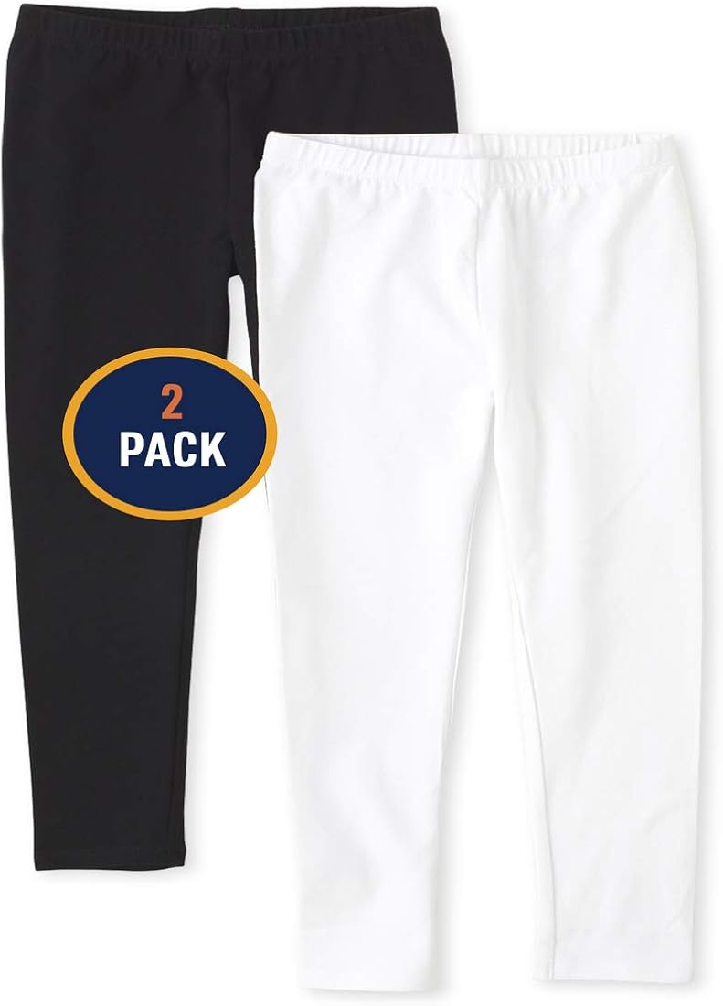 The Children's Place Girls' 2 Pack Basic Leggings: Clothing