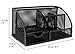 Exerz Desk Organizer Black Office Desk Accessories Supplies Office Storage Desktop Pencil Pen Holder with Drawer Home Workspace