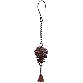 PRETYZOOM Pine Cone Wind Chime Ornaments Unique Hanging Fall Decor for Holiday Tree Garden Porch Lawn Creative Pine Cone Design for Christmas Easter Home Decoration